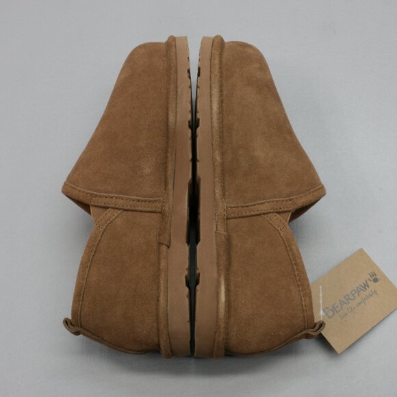 Bearpaw Men's 9 Maddox Hickory II Brown Suede Wool Slip-on House Shoes Slippers - Picture 11 of 11